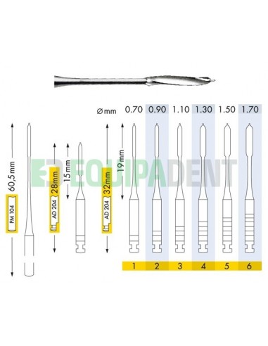 FRESAS PEESO LARGO MAILLEFER 32mm.