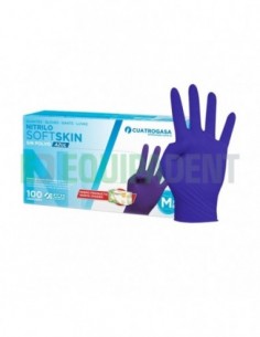 GUANTES NITRILO SIN POLVO AZUL