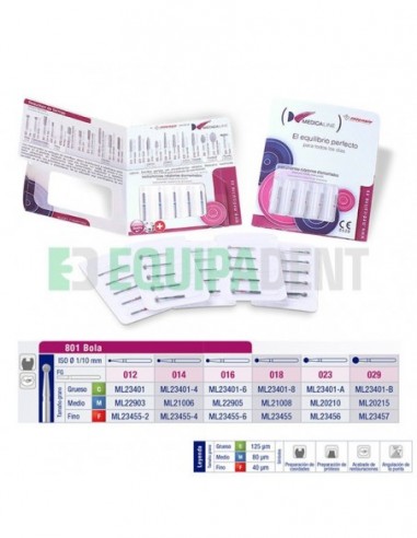 FRESAS DIAMANTE 801 BOLA FG MEDICALINE