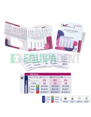 FRESAS DIAMANTE 830 PERA FG MEDICALINE