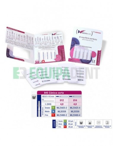 FRESAS DIAMANTE 845 CÓNICA CORTA FG...