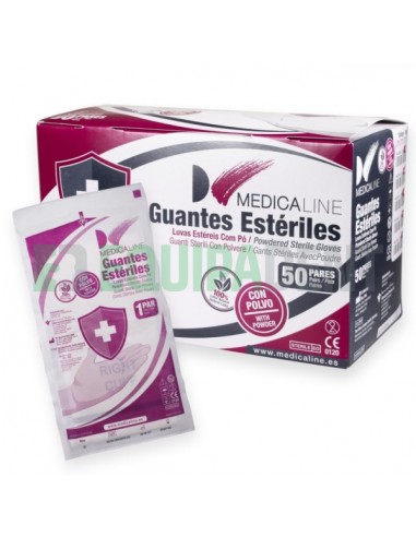 GUANTES ESTERILES DE LATEX CON POLVO