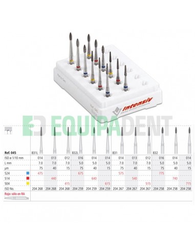 SET FRESAS DE DIAMANTE RA PERIO SET